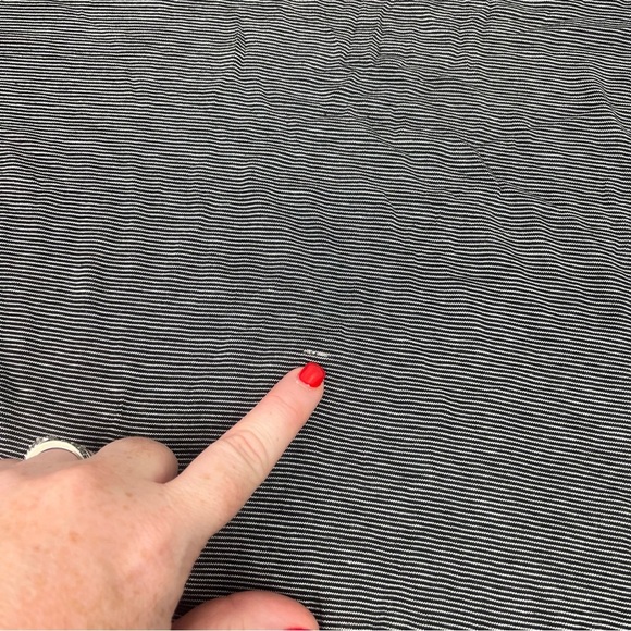 Nordstrom Halogen Leisure Wear Oversized Top Striped Heathered Grey Sz XS - Picture 5 of 7